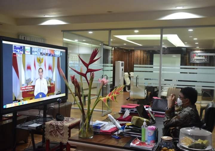 Terkait Peluncuran OSS, Walikota Andrei Ikuti Rapat Virtual Dengan Presiden