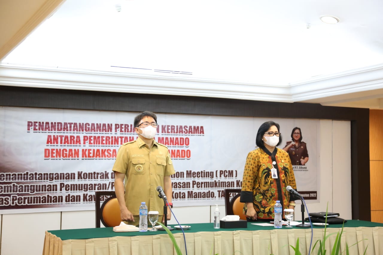 Walikota AA Hadiri Penandatanganan PKS Pemerintah Kota Manado dengan Kejaksaan Negeri Manado