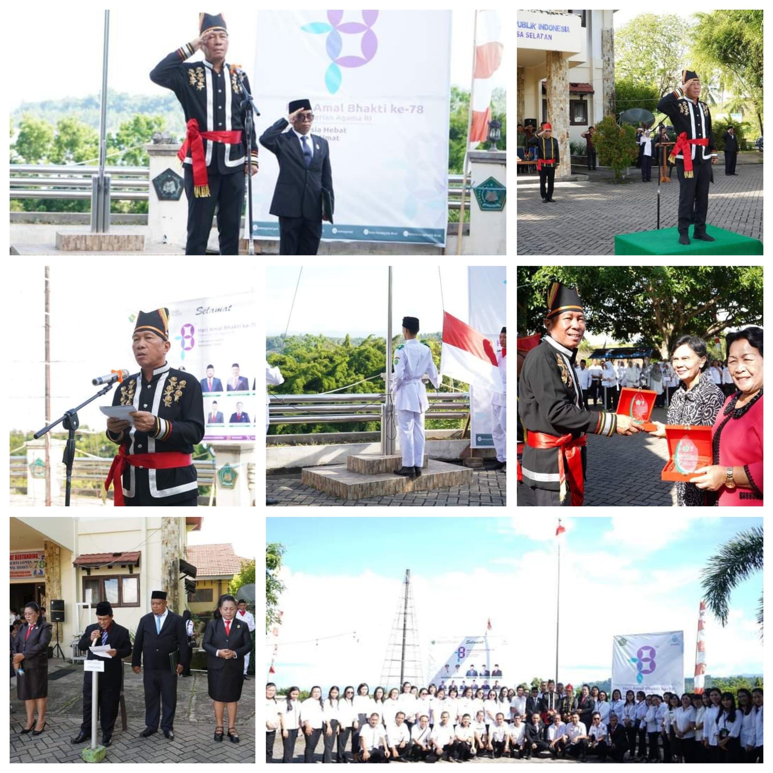 Bupati FDW Irup Peringatan Hari Amal Bakti ( HAB ) ke – 78 di Kementerian Agama Kabupaten Minsel